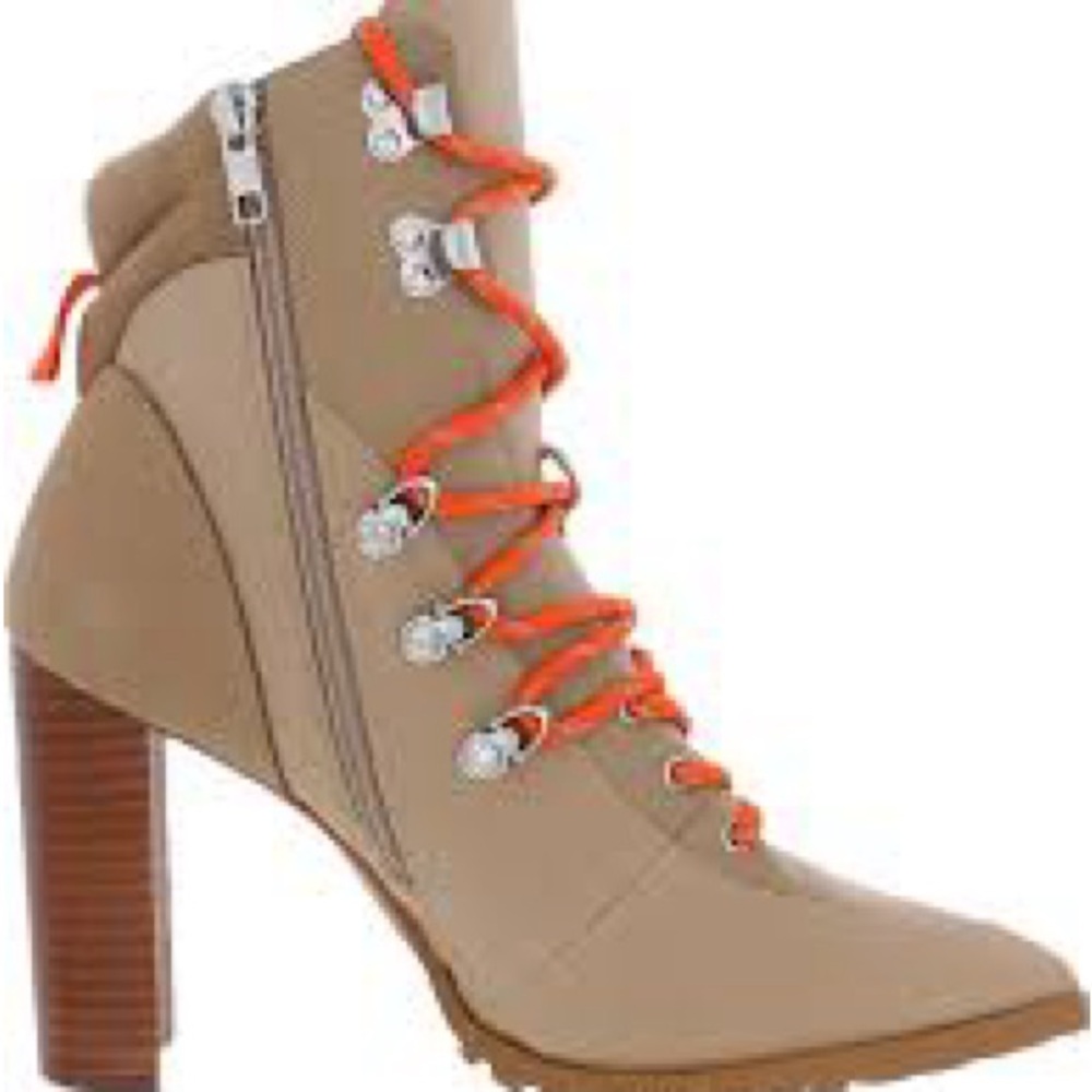 Steve Madden Karey Leather Lace-Up Ankle Boots Size 10